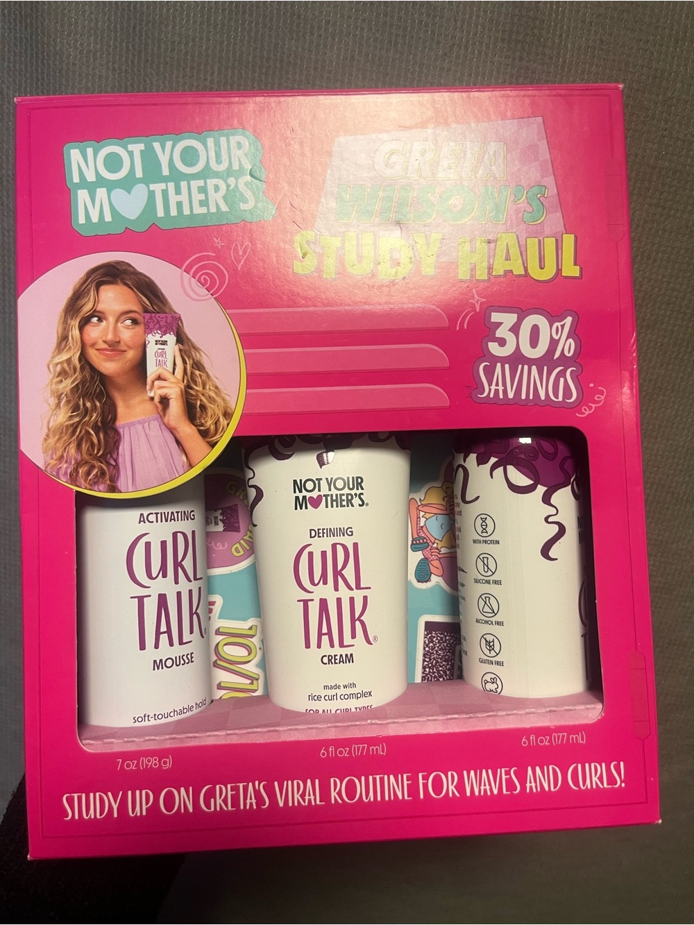 Pink Curl Talk Styling Kit – Defining Curl Cream & Activating Mousse